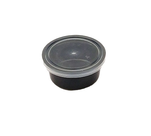 Black Round Container – Compact & Stylish Storage Solution 100 ml