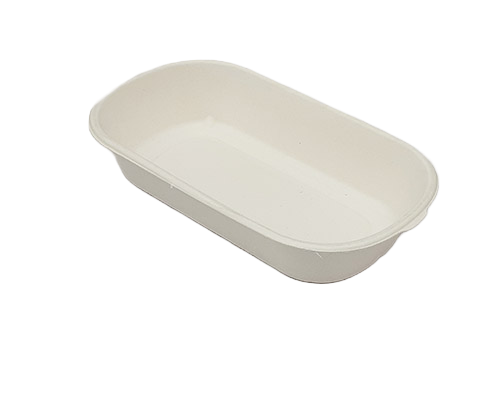 750 ml White Bagasse Tray – Sustainable & Sturdy Food Packaging Solution