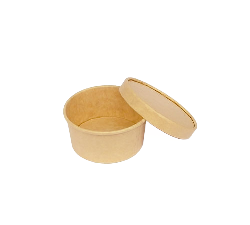 250 ml Brown Round Paper Container – Eco-Friendly & Sturdy Food Packaging