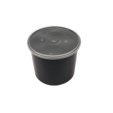 Black Round Container – Compact & Stylish Storage Solution 600 ml